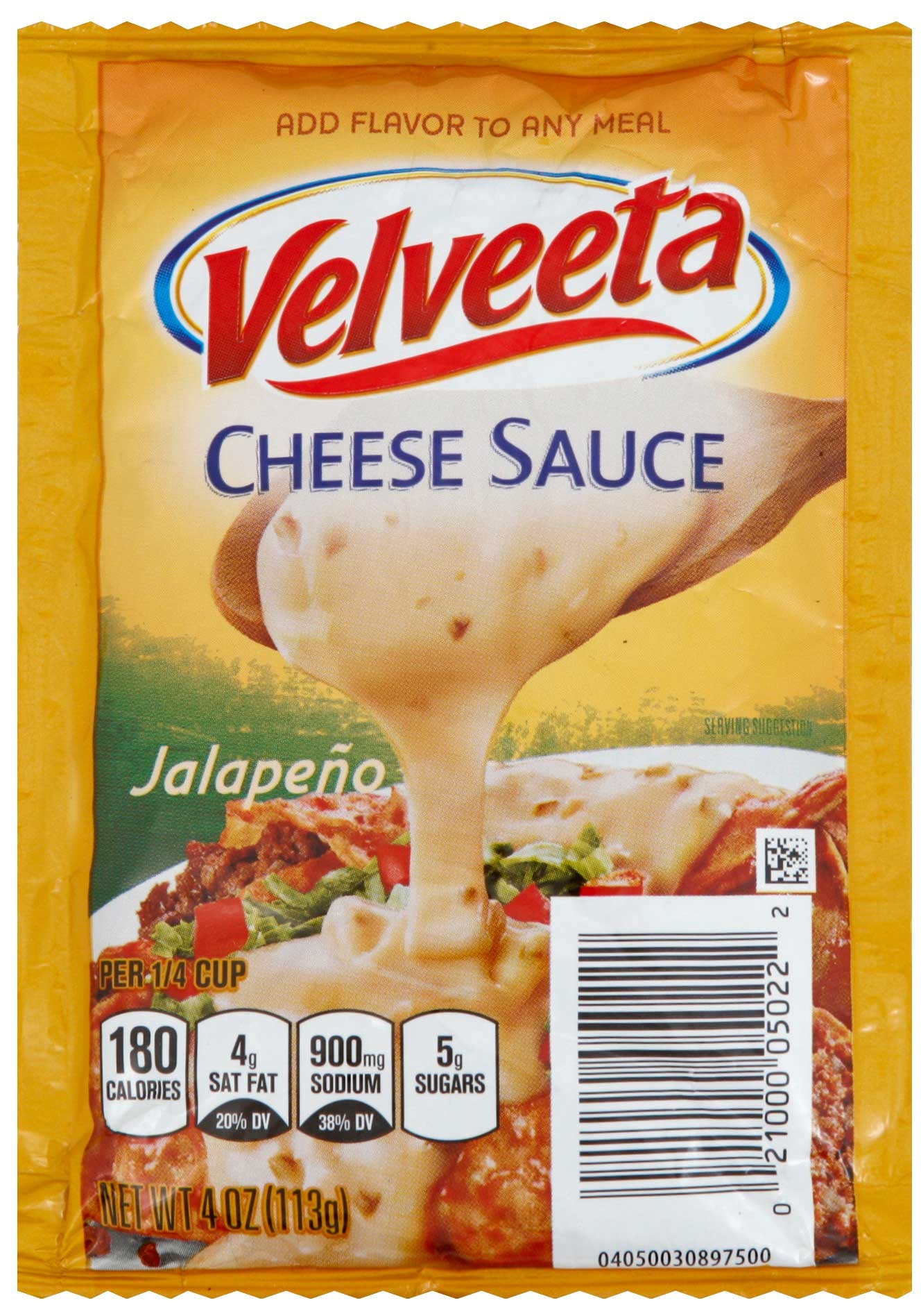 Velveeta Jalapeno Cheese Sauce, 4 Ounce - 6 count per pack -- 4 packs per case