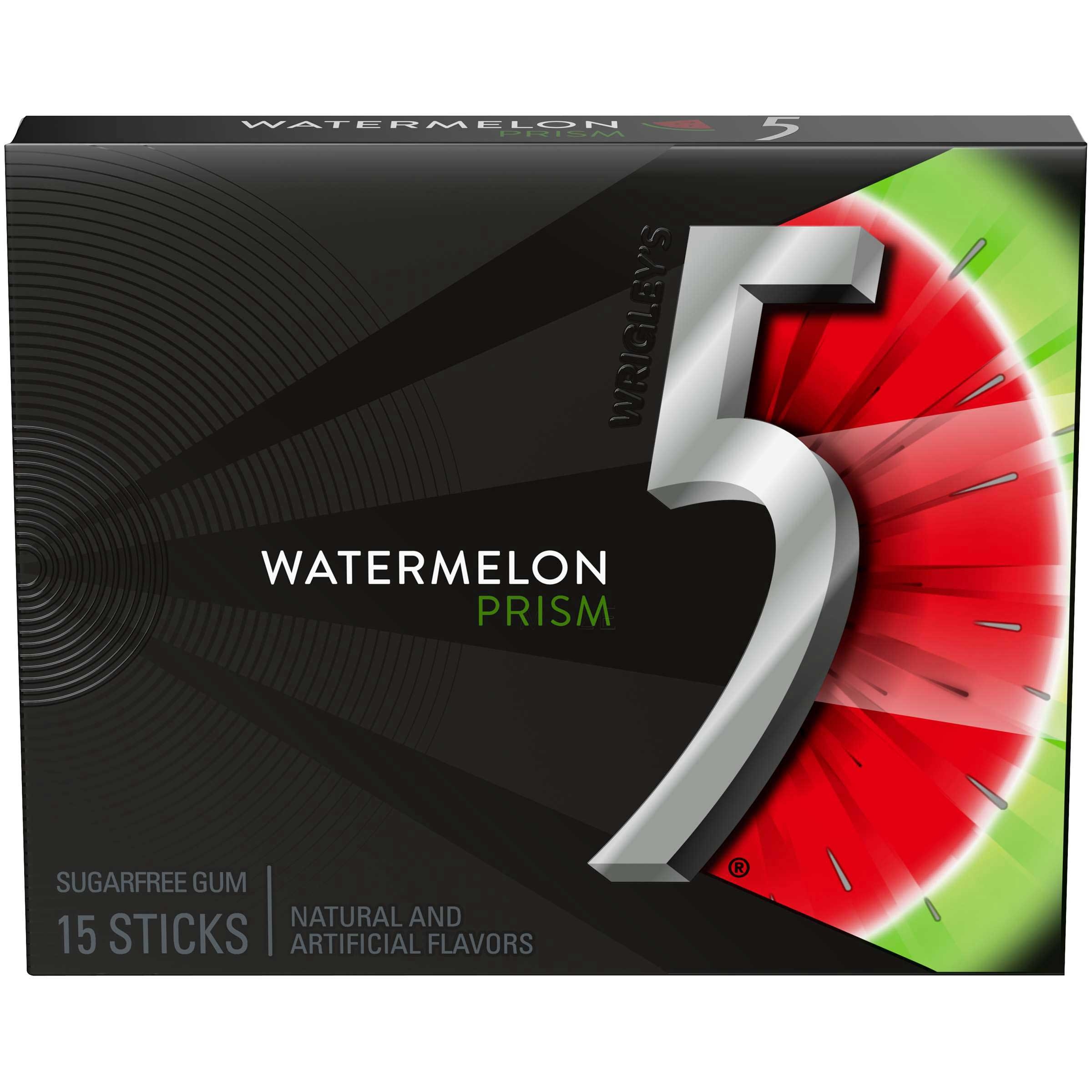 5 Gum Prism Sugar Free - 10 per pack -- 12 packs per case.