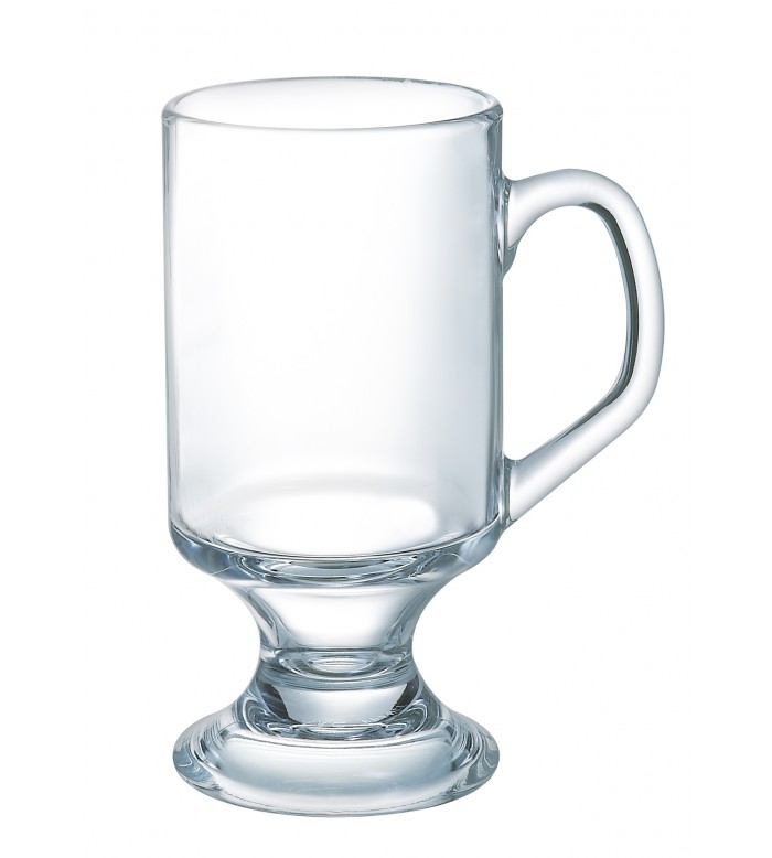 Arcoroc Fully Tempered Glass Irish Coffee Mug, 10 Ounce -- 24 per case.
