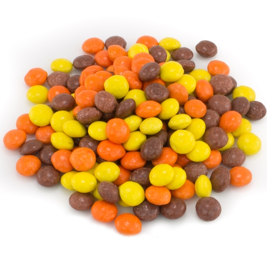 Reeses Miniature Candy Pieces, 25 Pound.