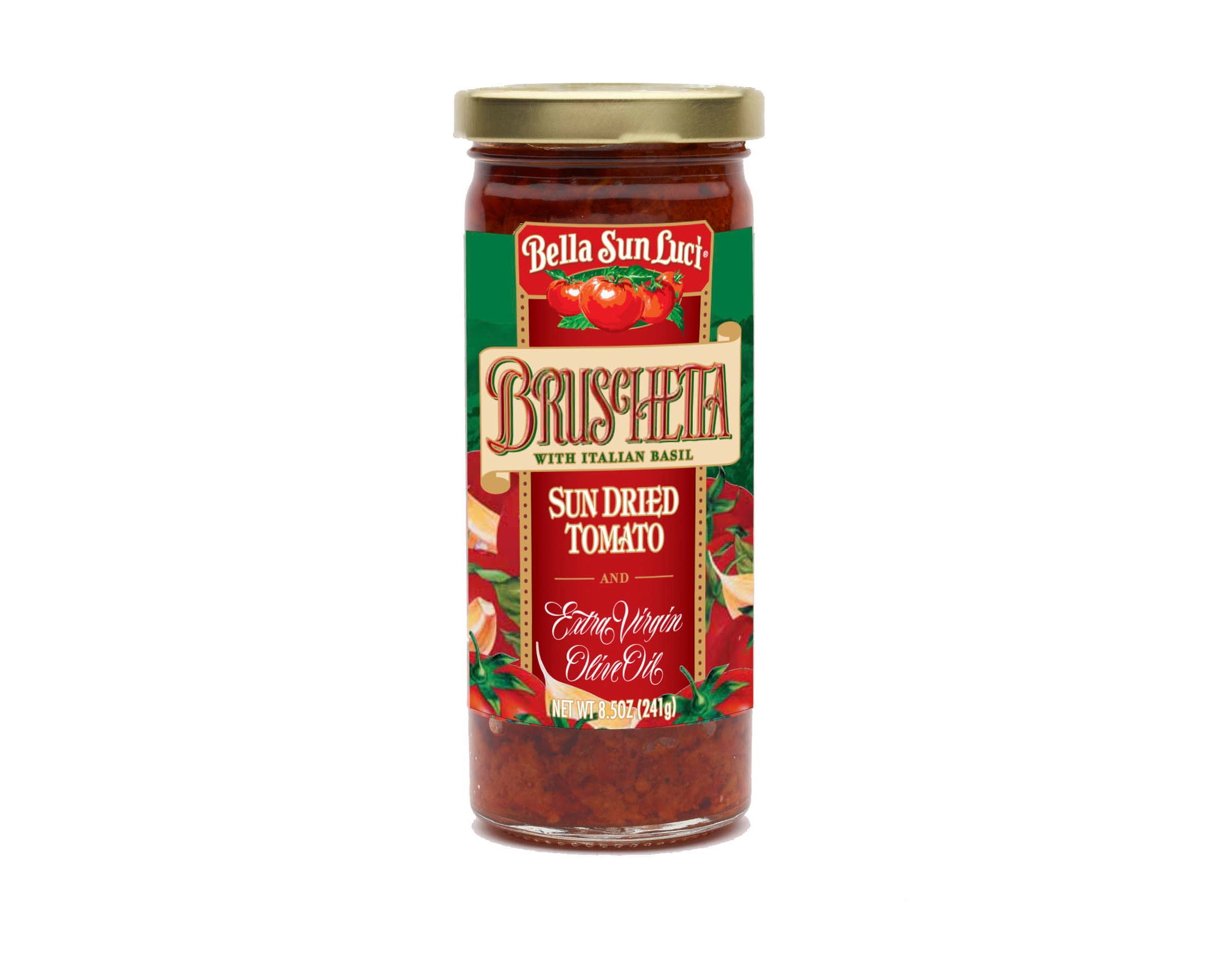 Bella Sun Luci 8.5 Ounce Sun Dried Tomatoes Bruschetta, 1 Ounce -- 12 per case.