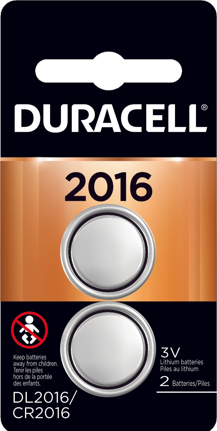 Duracell Medical Electronic Security Type 2016 Battery, 2 count per pack -- 36 per case