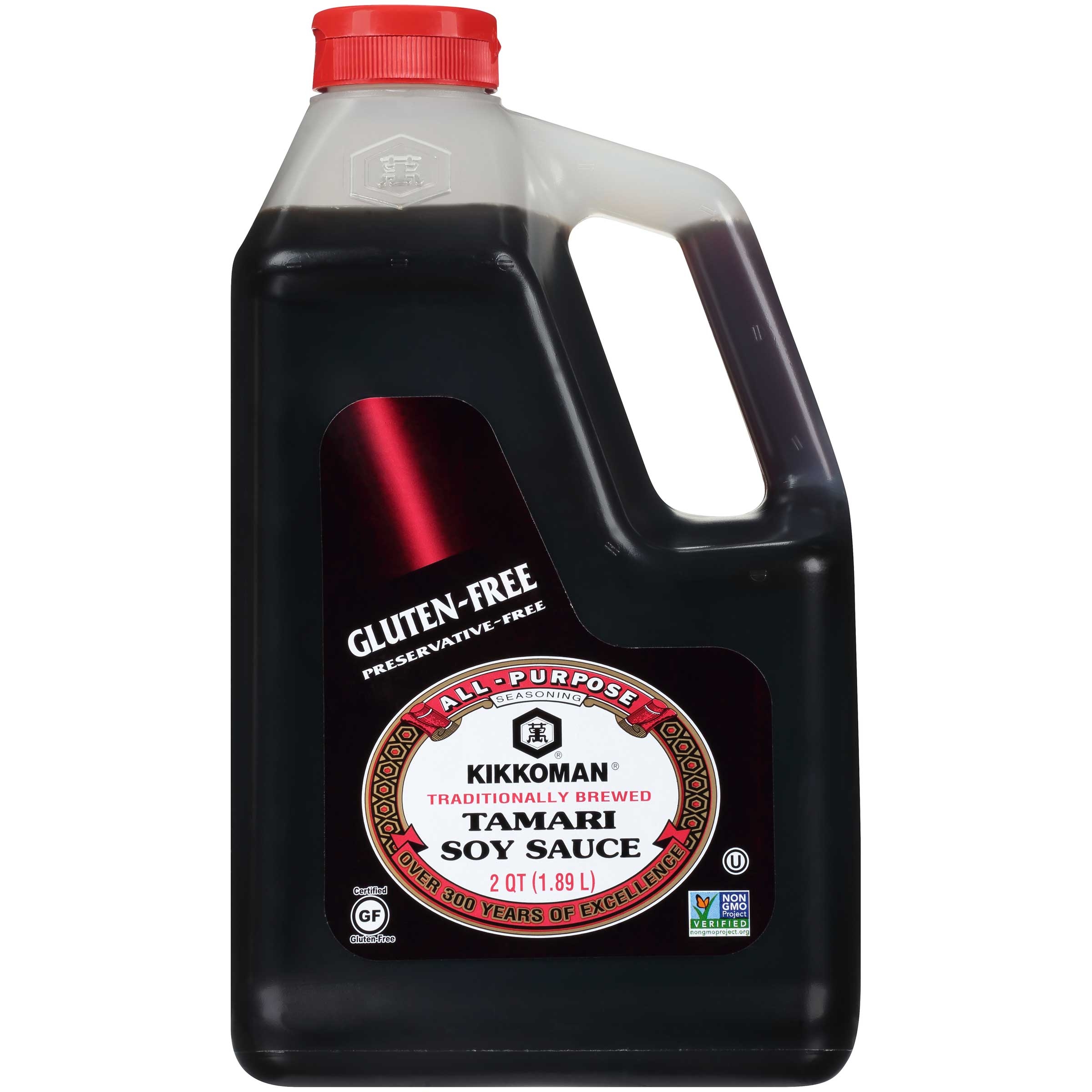 Kikkoman Preservative Free Gluten Free Tamari Soy Sauce, 0.5 Gallon -- 6 per case.