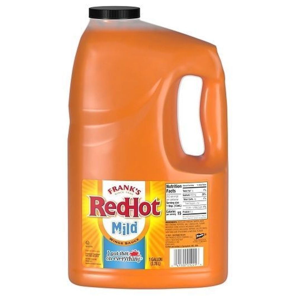 Franks Redhot Buffalo Wing Mild Hot Sauce - Bulk, 1 Gallon -- 4 per case