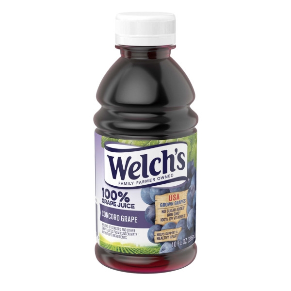 Welch's 100 Percent Grape Juice Drink, 10 Ounce -- 24 Case