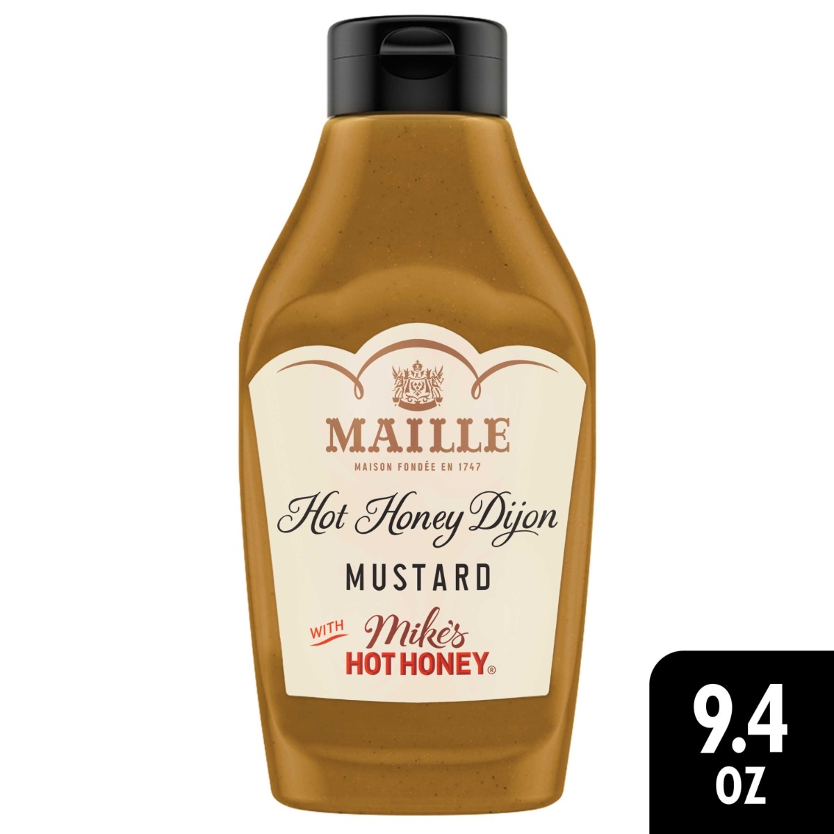 Maille x Mike's Hot Honey Dijon Mustard, 9.4 Ounce -- 6 per case