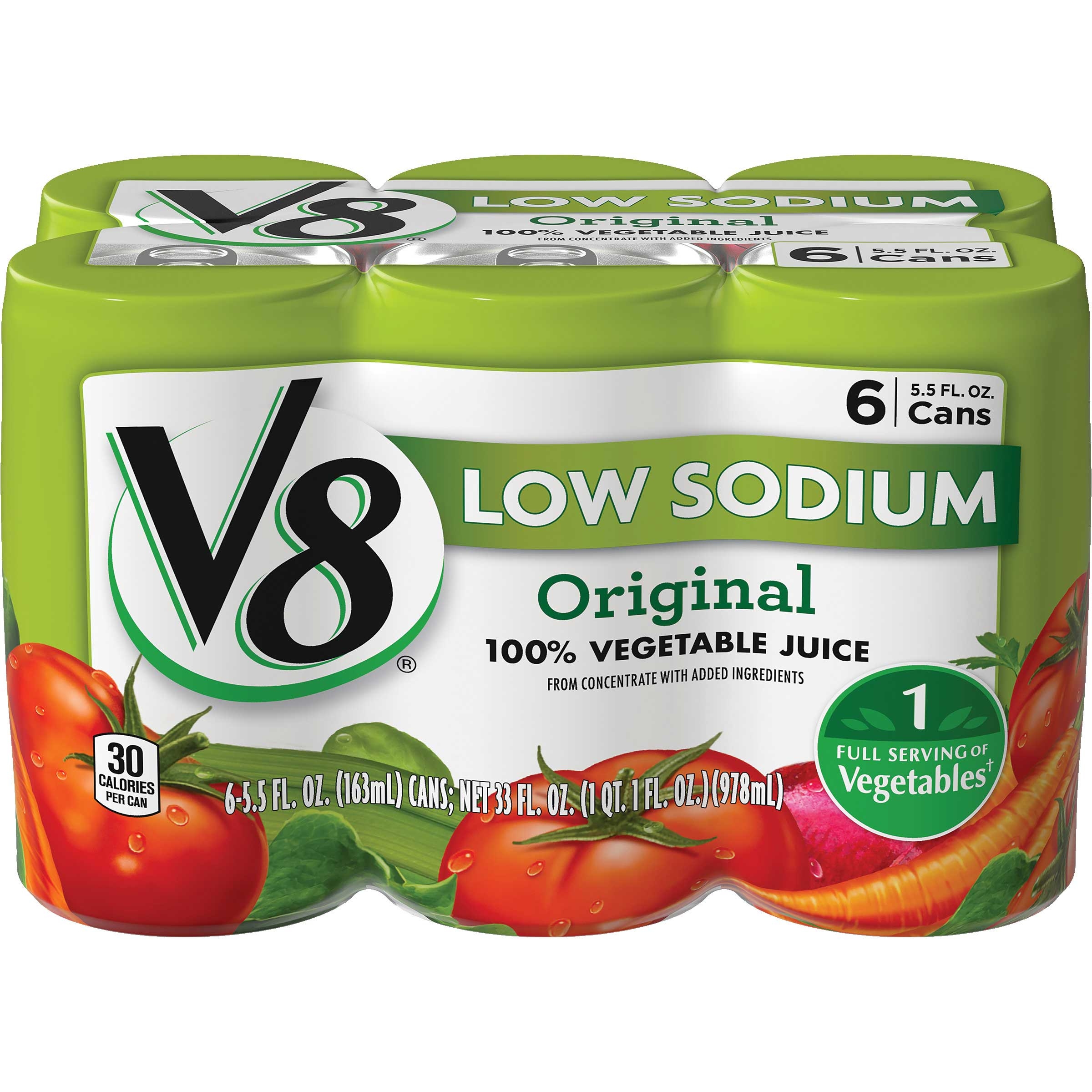 Juice V8 Low Sodium High Cone, 5.5 Ounce -- 48 Case