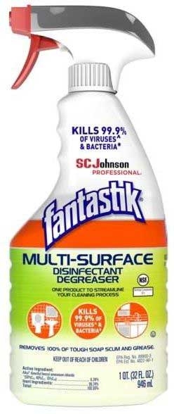 Fantastik Multi Surface Disinfectant Degreaser, 32 Fluid Ounce Trigger -- 8 per case