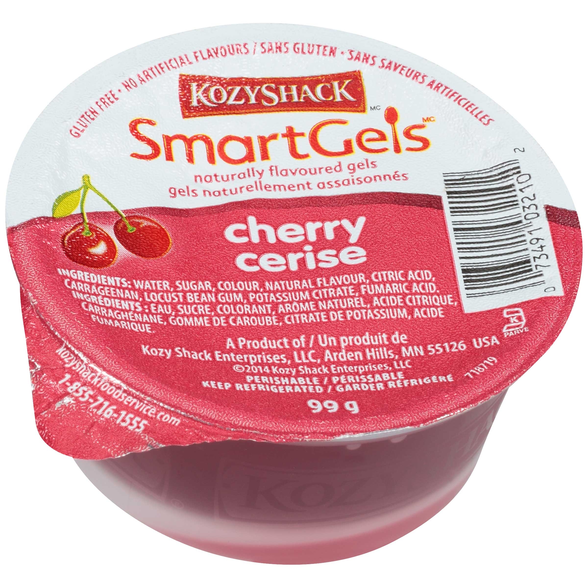 Kozy Shack Cherry Smartgels, 3.5 Ounce -- 48 per case.