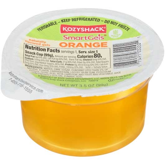 Kozy Shack Orange Smartgels, 3.5 Ounce -- 48 per case.