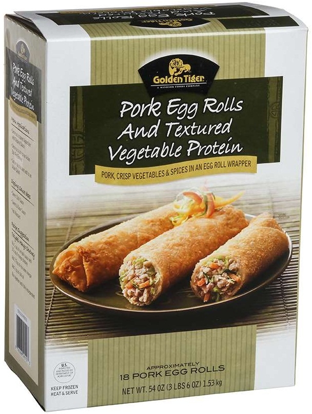 Golden Tiger Cash and Carry Pork Egg Roll, 3 Ounce -- 72 per case