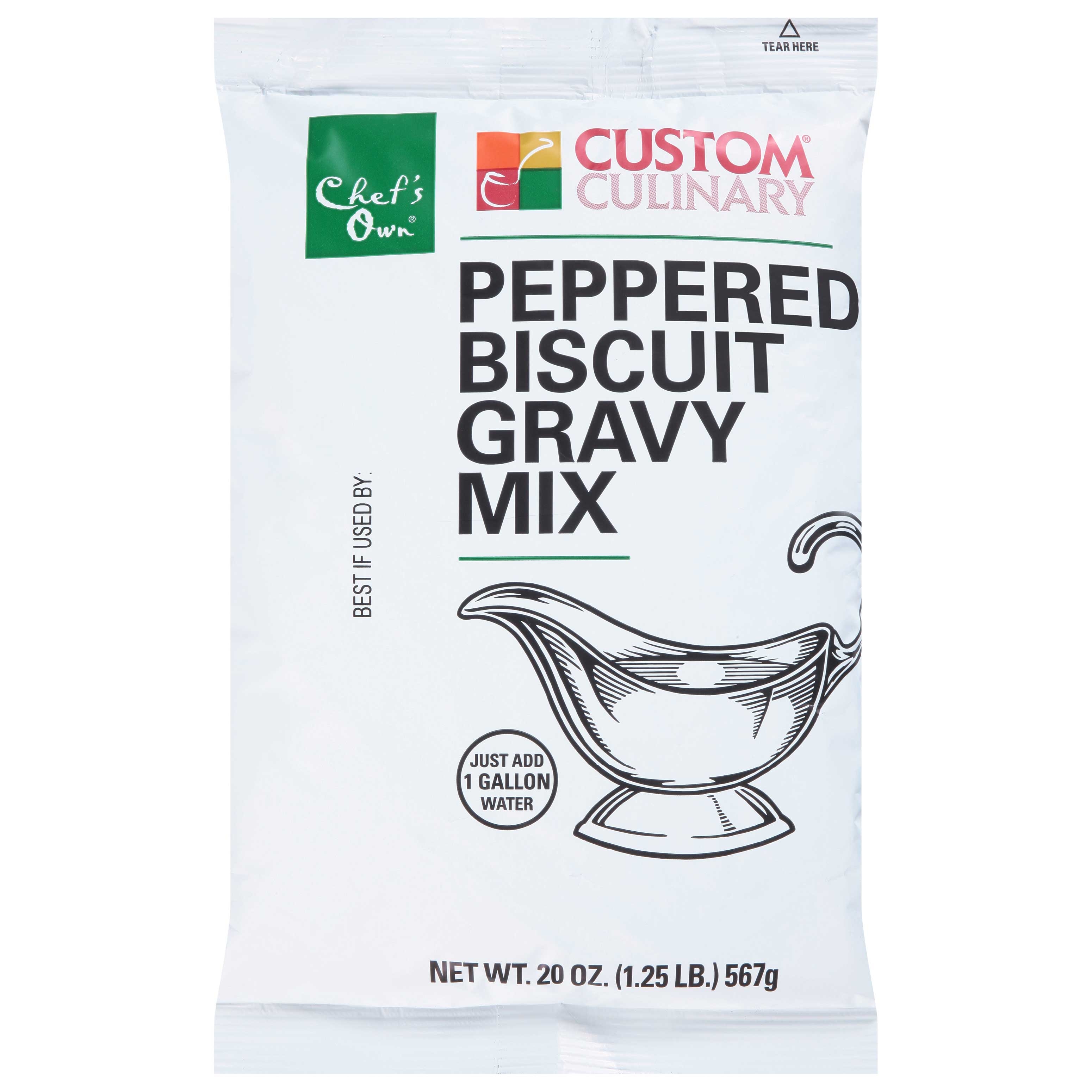 Chefs Own Peppered Biscuit Gravy Mix, 20 Ounce -- 6 per case