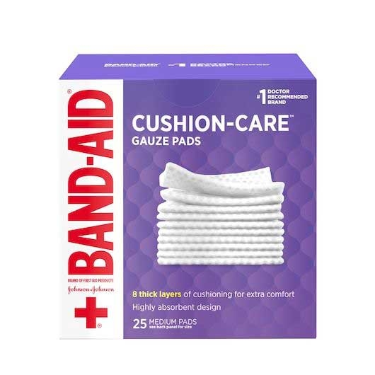 Johnson and Johnson Band-Aid Medium Gauze Pad, 3 x 3 inch - 25 count per pack -- 24 packs per case