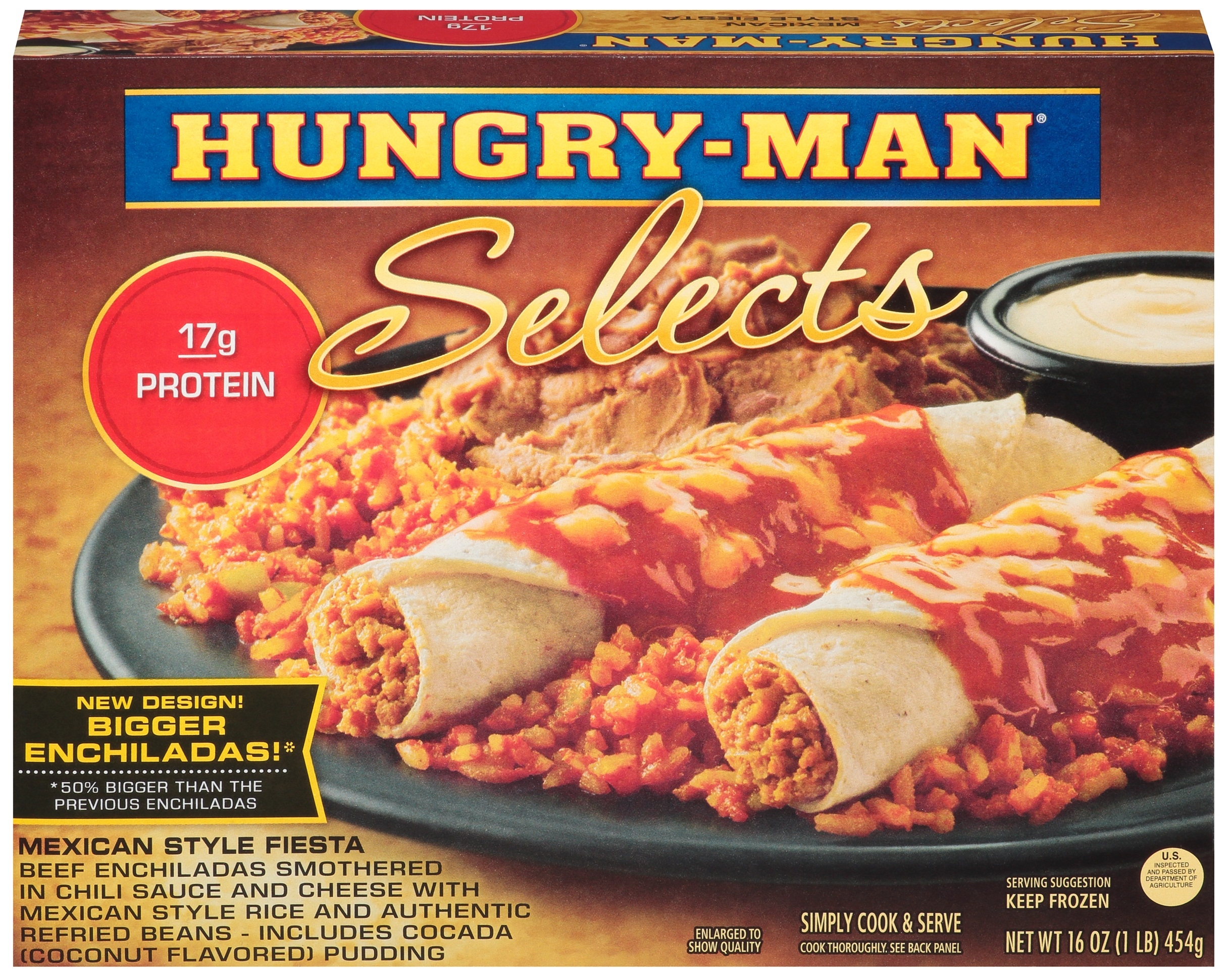 Hungry Man Selects Mexican Style Fiesta, 16 Ounce -- 8 per case.