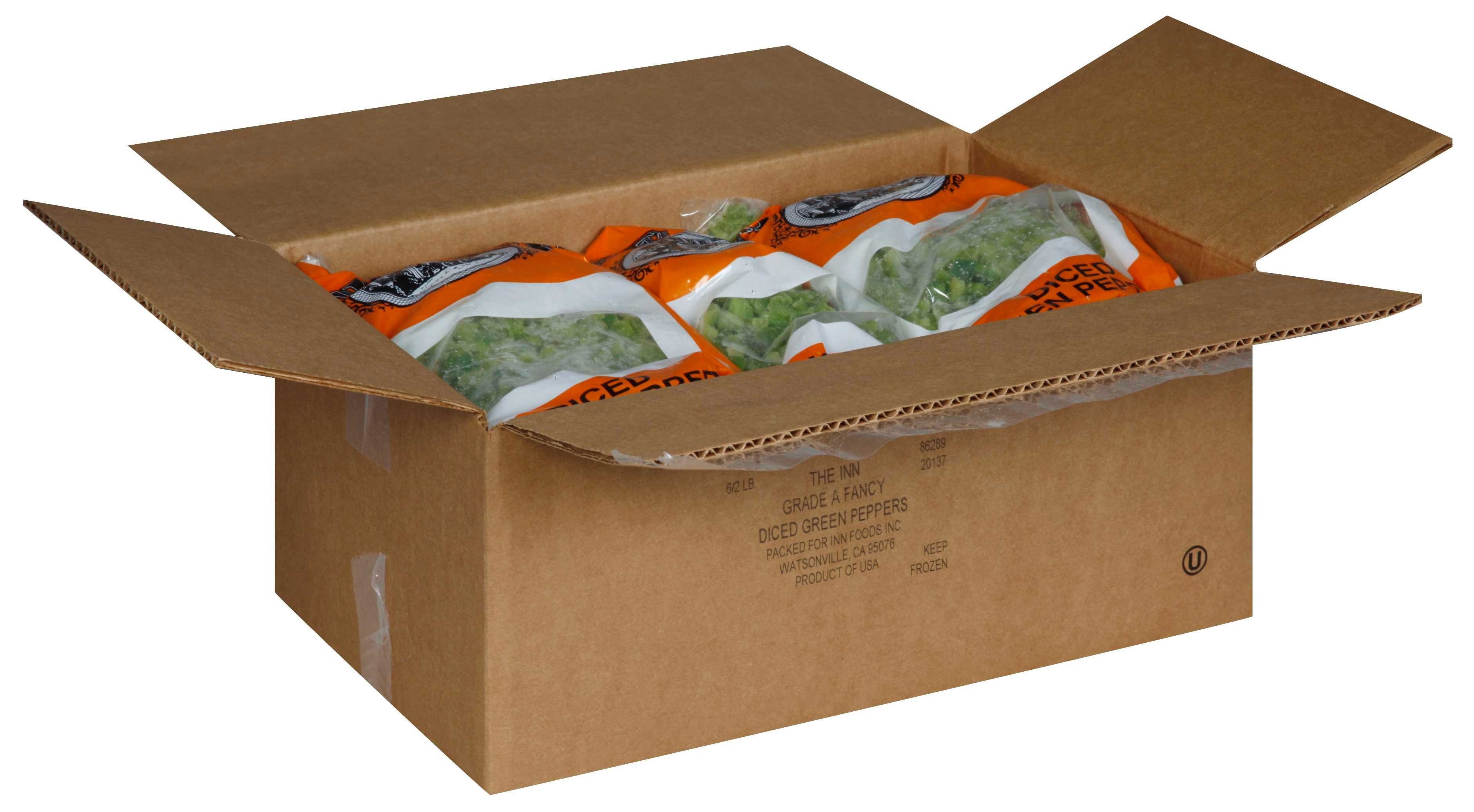 Savor Imports Commodity Vegetables 3/8 inch Diced Green Pepper, 2 Pound -- 6 per case