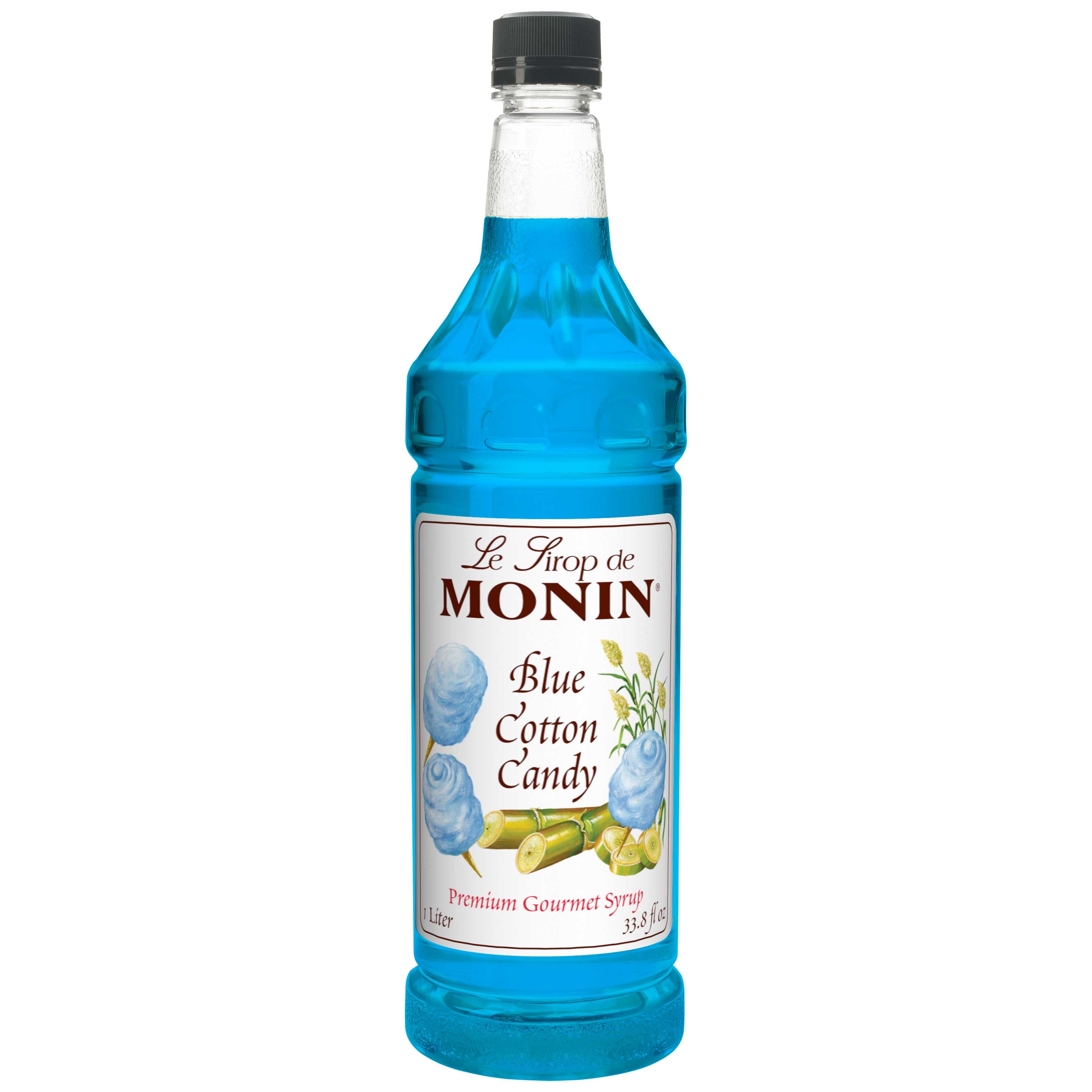 Monin Blue Cotton Candy Syrup, 1 Liter -- 4 per case.