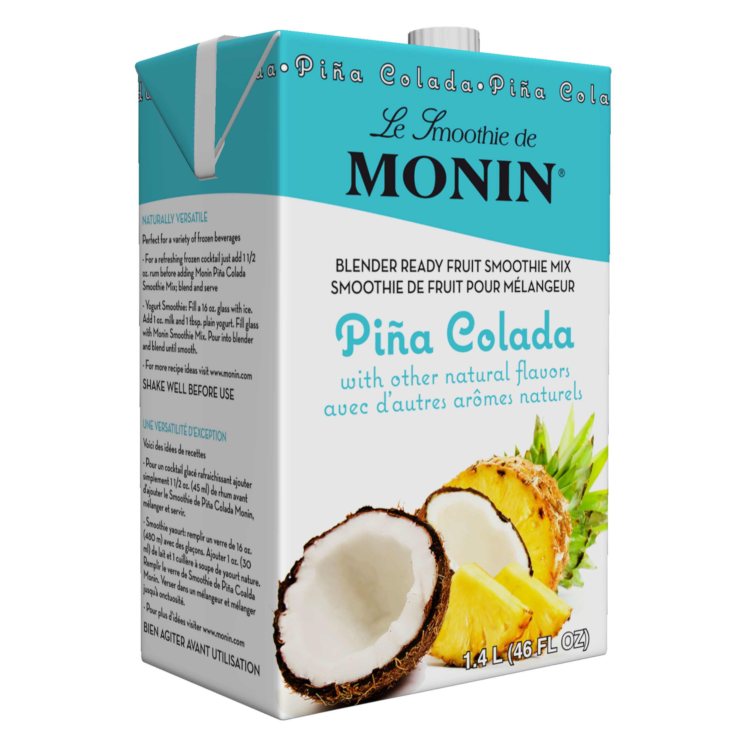 Monin Pina Colada Fruit Smoothie Mix, 46 Ounce -- 6 per case.