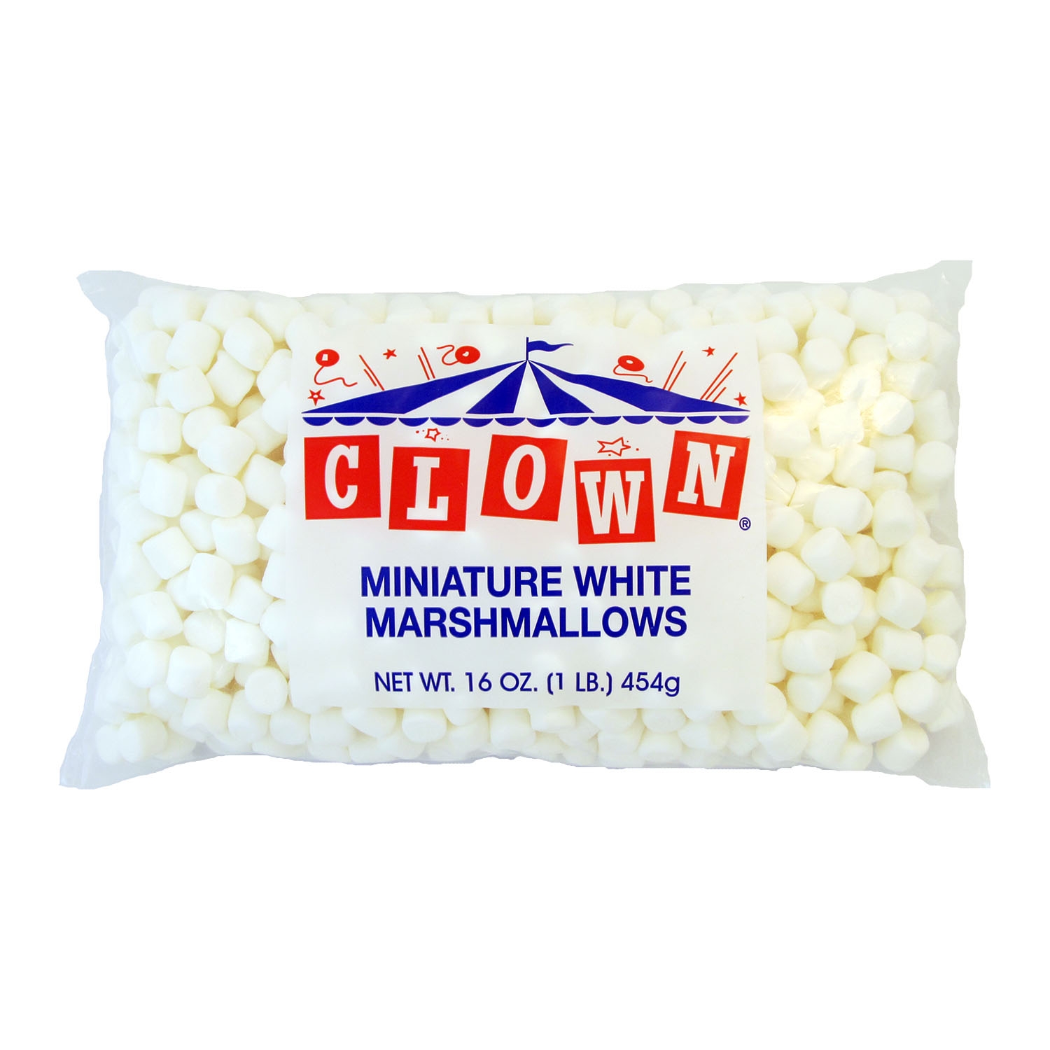 Clown Miniature White Marshmallows, 1 Pound -- 12 per case