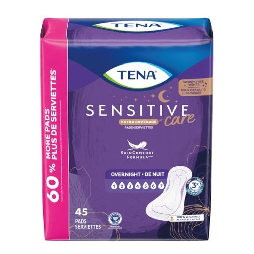TENA Serenity Overnight Pads, 45 count -- 2 per case