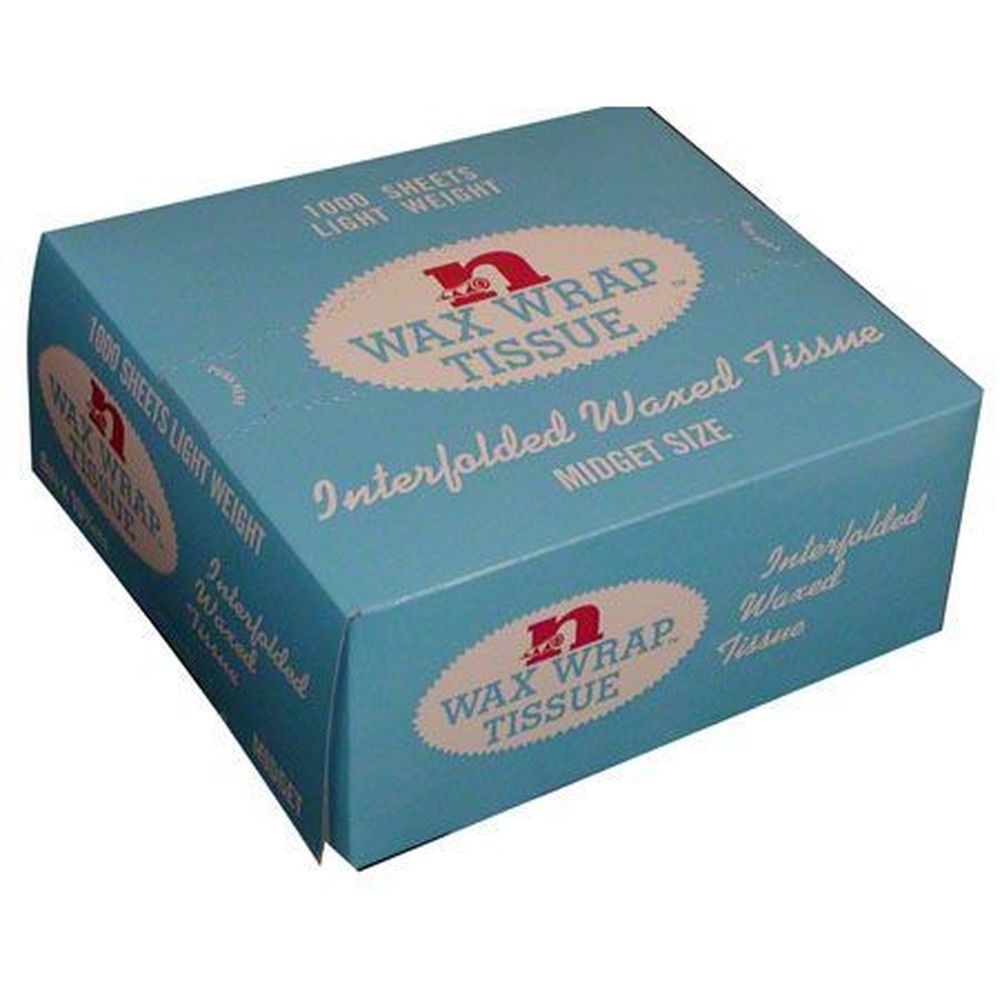 Norpak Wax Wrap 6 x 10.75 inch Interfolded Midget Paper Bakery Tissue, 1000 count -- 10 per case