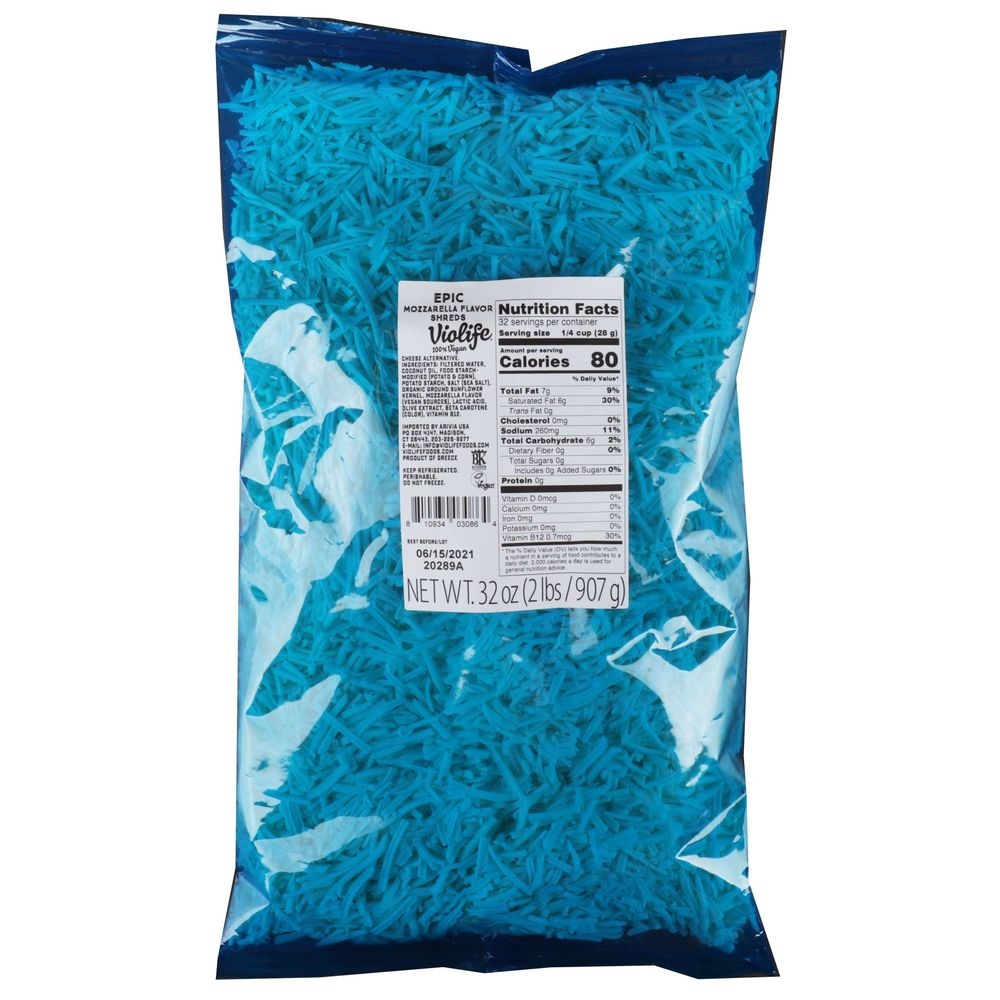 Violife Epic 100 Percent Vegan Just Like Mozzarella Shreds, 2 Pound -- 5 per case