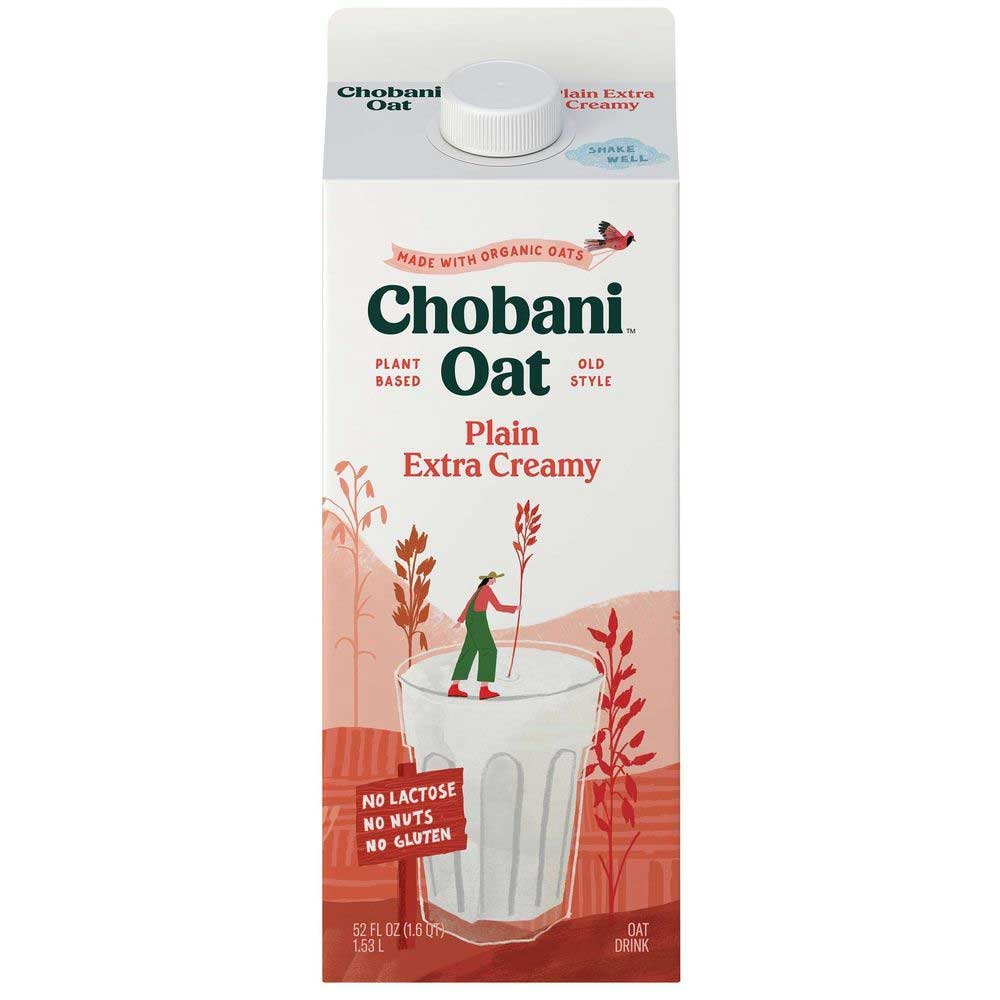 Chobani Plain Extra Creamy Oat Drink, 52 Fluid Ounce -- 6 per case