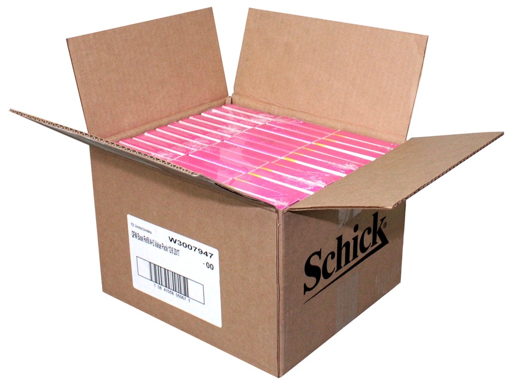 Schick Quattro Razor Refill for Women, 6 count per pack -- 72 per case.