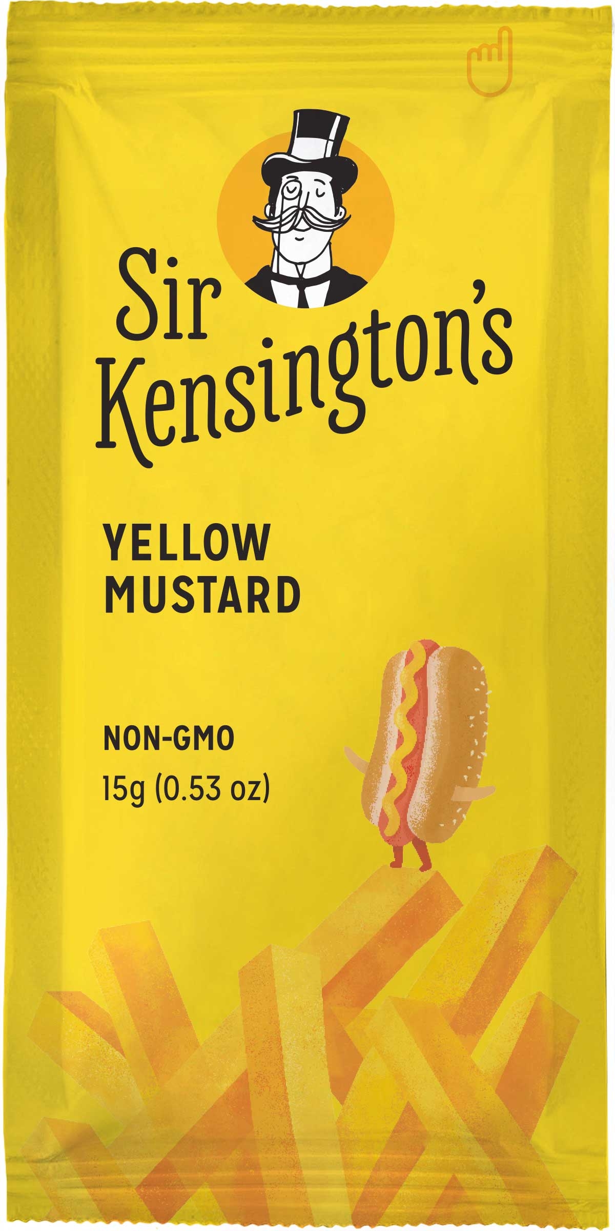 Sir Kensington's Yellow Mustard, 15 Gram Packet -- 600 per case.