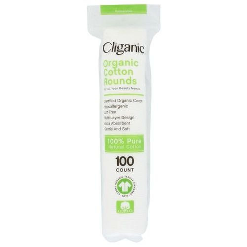 Cliganic Organic Cotton Rounds, 100 count