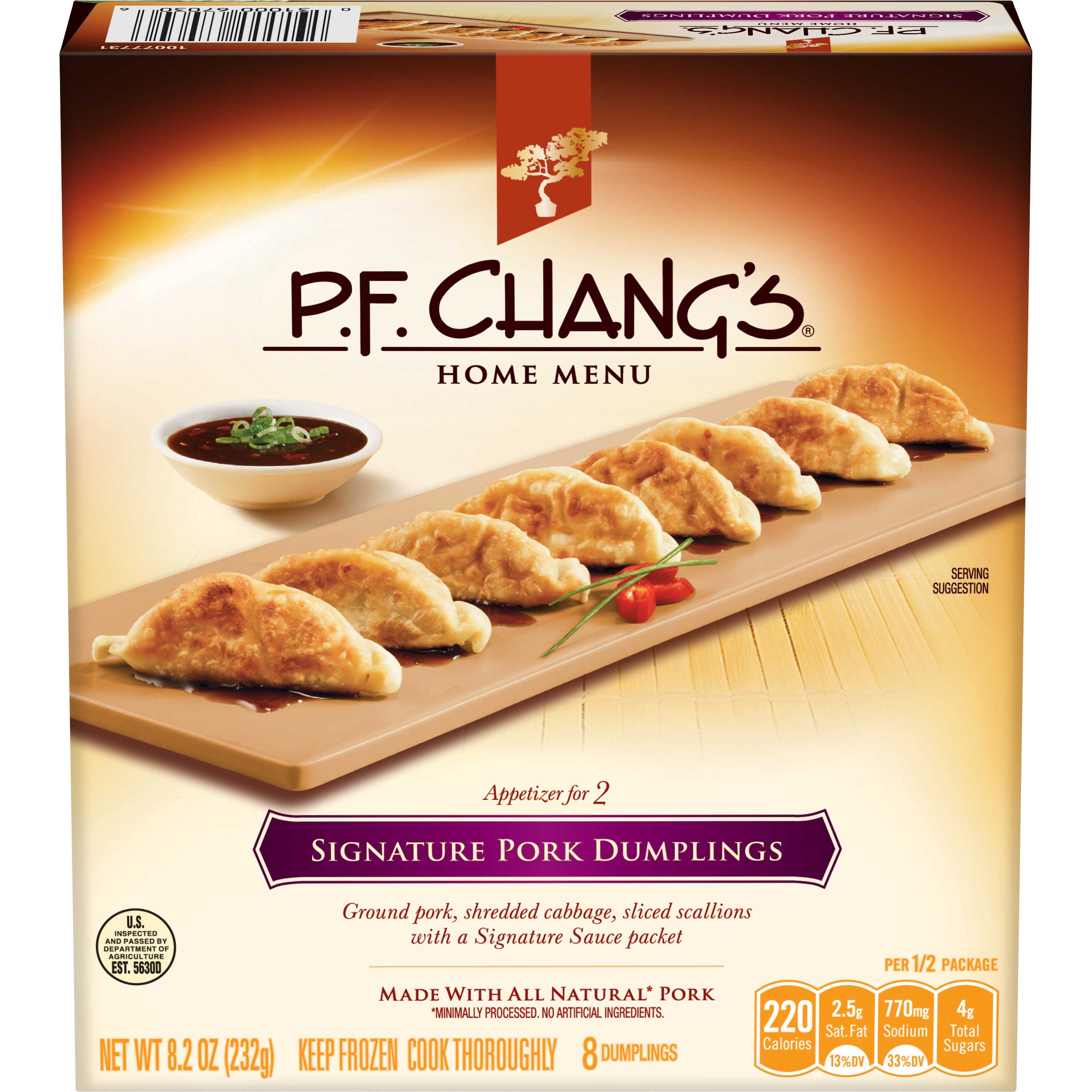 Pf Changs Signature Pork Dumplings, 8.2 Ounce -- 12 per case.