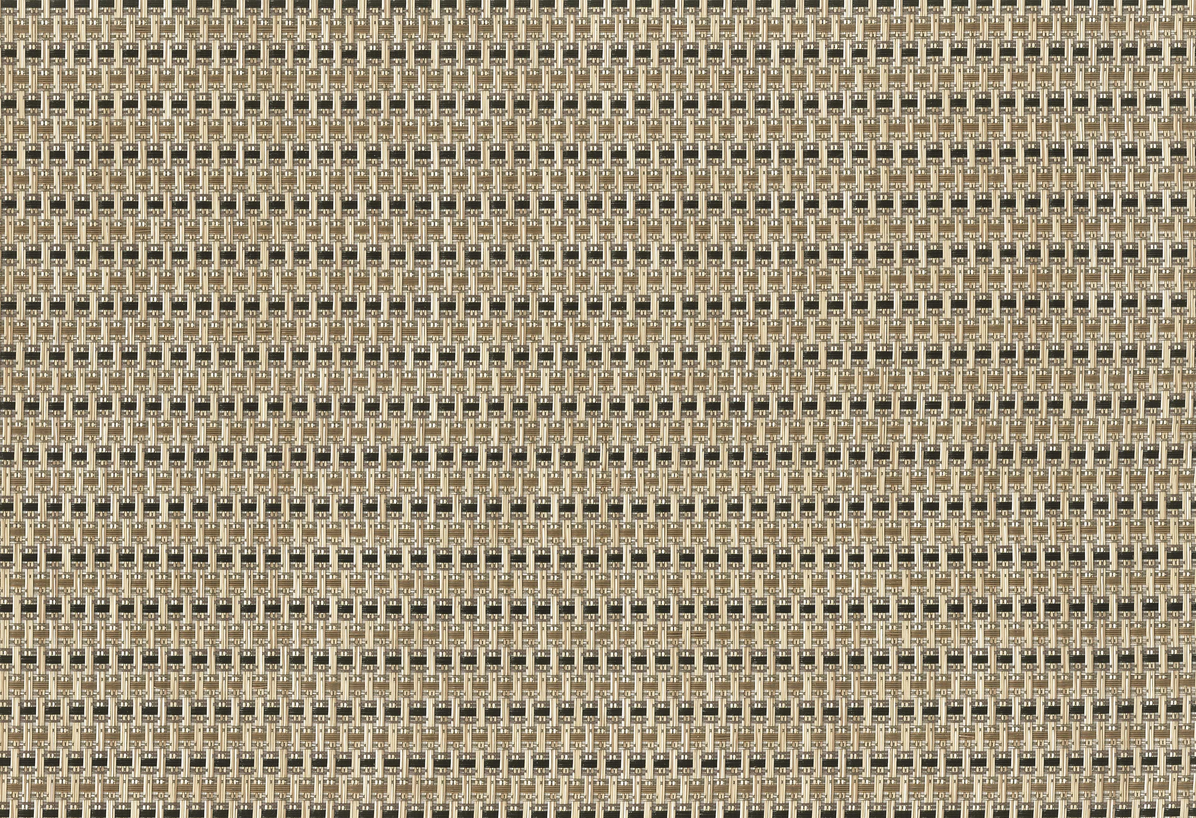 RITZ Open Basket Weave Tan Black Rectangle Placemat, 13 x 19 inch -- 12 per case