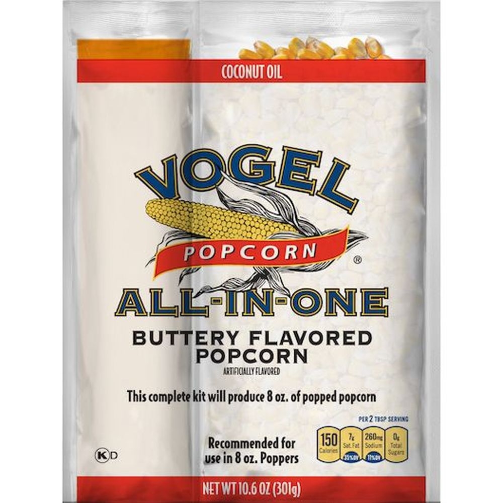 Vogel All In One Coconut Oil Buttery Flavored Popcorn, 10.6 Ounce -- 24 per case