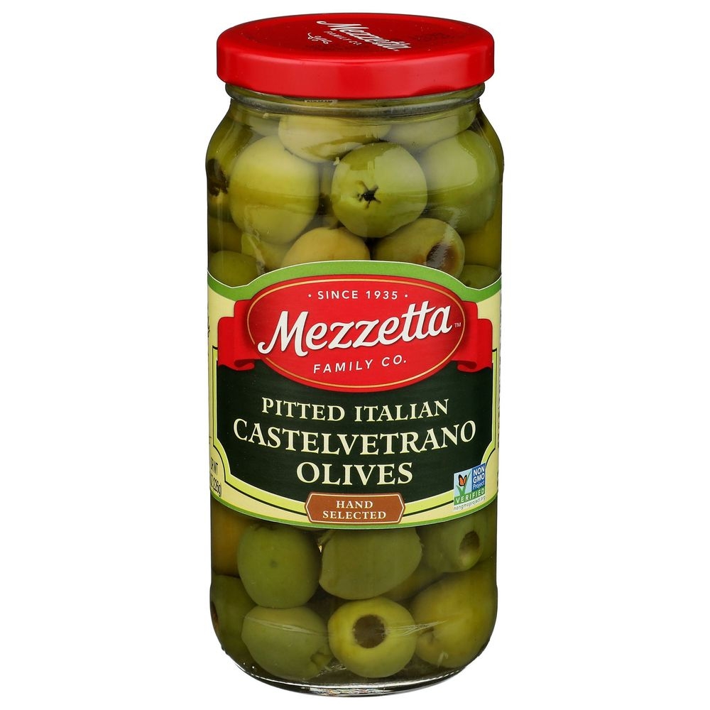 Mezzetta Pitted Italian Castelvetrano Olives, 8 Ounce -- 6 per case