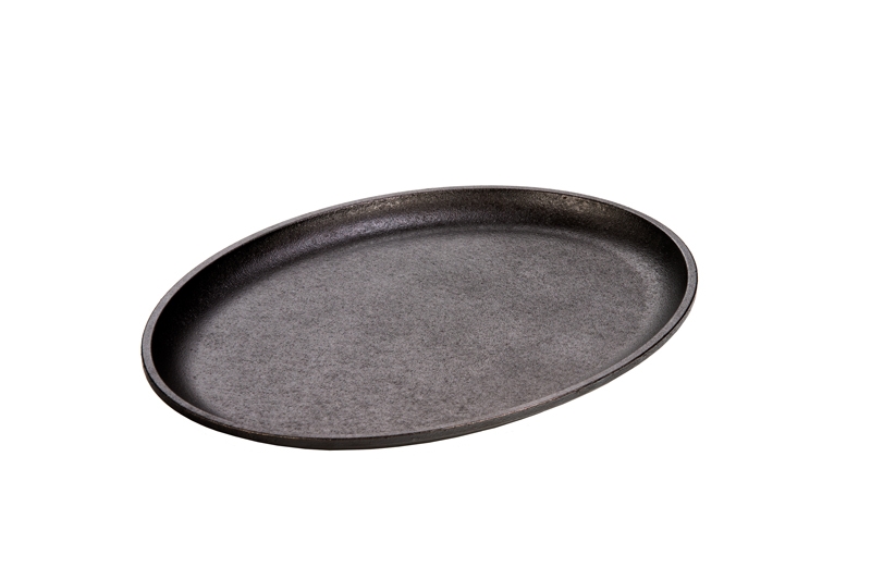 Lodge Preseasoned Cast Iron Jumbo Oval Serving Griddle -- 3 per case.