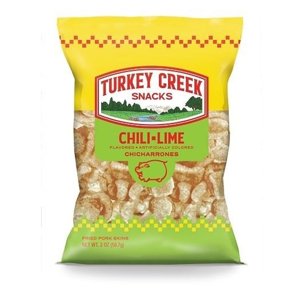 Turkey Creek Chili Lime Pork Skins, 2 Ounce -- 12 per case