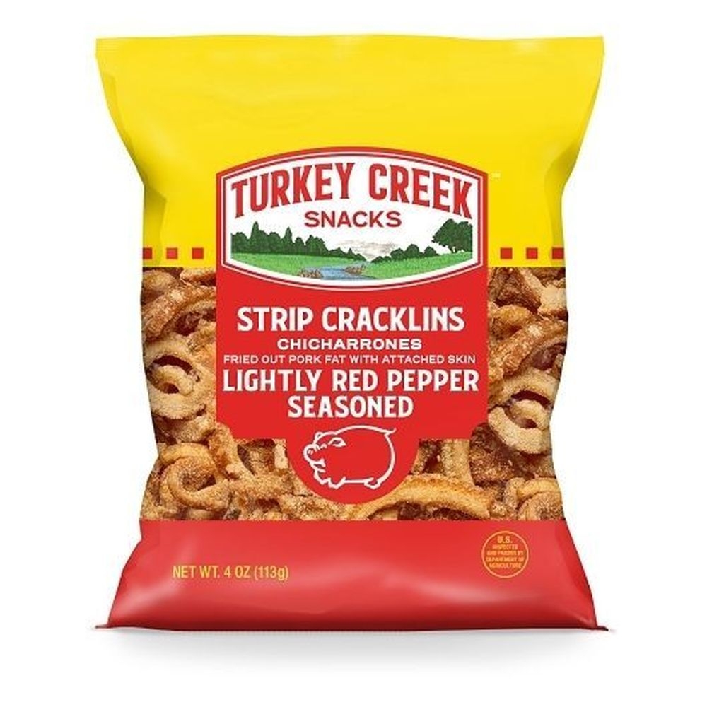 Turkey Creek Strip Cracklins, 4 Ounce Box -- 12 per case