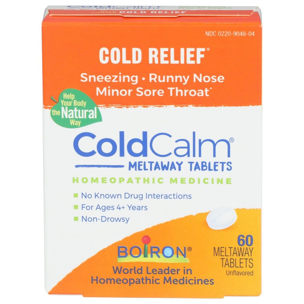 Boiron ColdCalm Cold Relief Tablets, 60 count