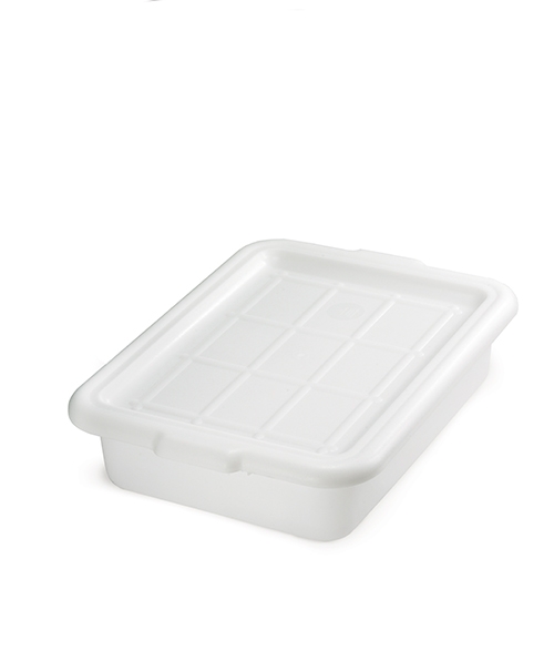 Tablecraft High Density Polyethylene White Freezer Box, 5 inch -- 12 per case