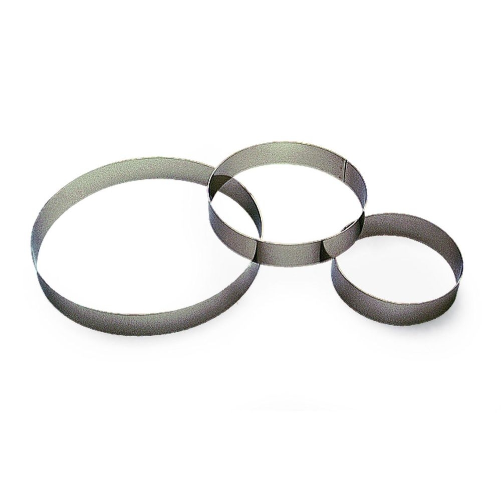 Gobel Stainless Steel Custard Ring, 7.9 inch Dia x 1.4 inch Cavity