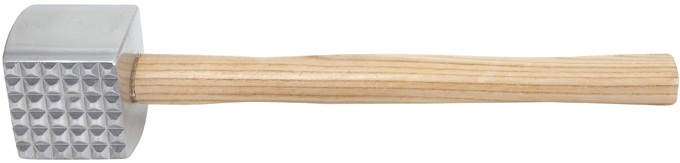 Winco Aluminum with Wooden Handle 2 Sided Meat Tenderizer -- 12 per case