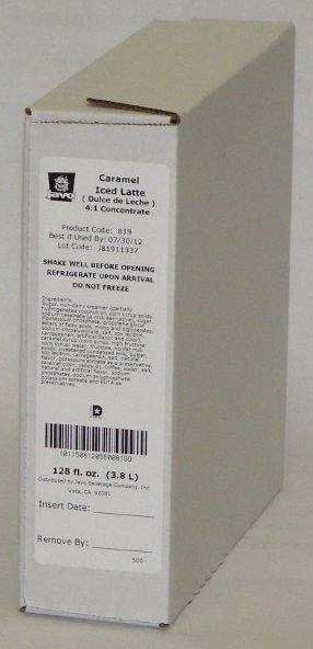 Javo Beverage Caramel Iced Latte, 1 Gallon