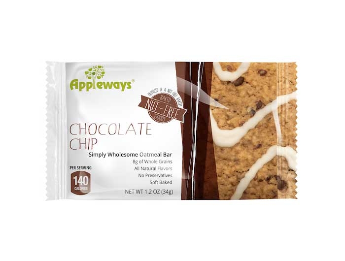 Appleways Chocolate Chip Oatmeal Bar, 1.2 Ounce -- 216 per case