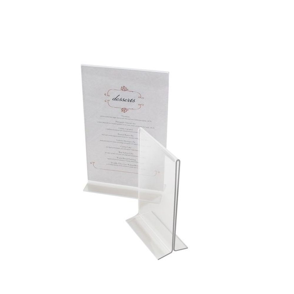 Cal-Mil Acrylic T-Type Tabletop Cardholder, 4 x 6 inch -- 24 per case