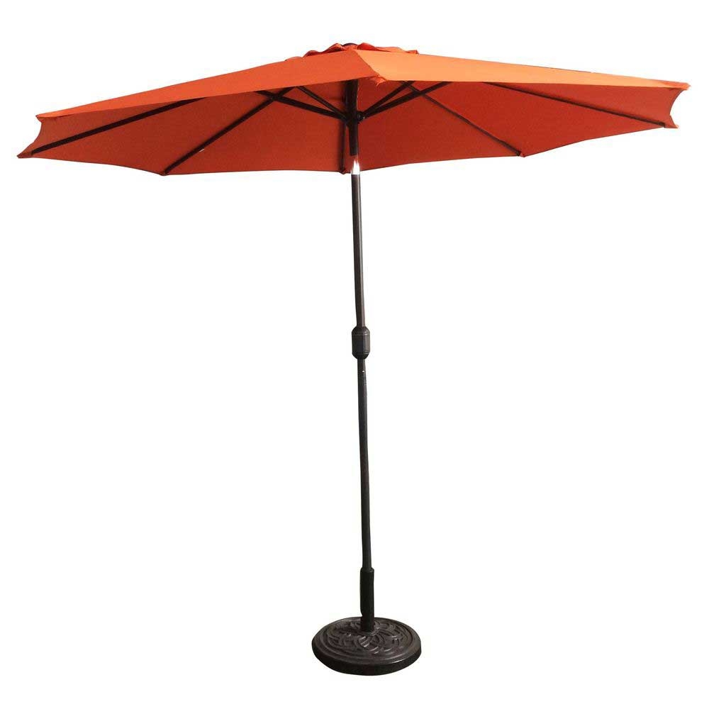 American Maid Aluminum Orange Umbrella with Crank, 9 feet -- 4 per case