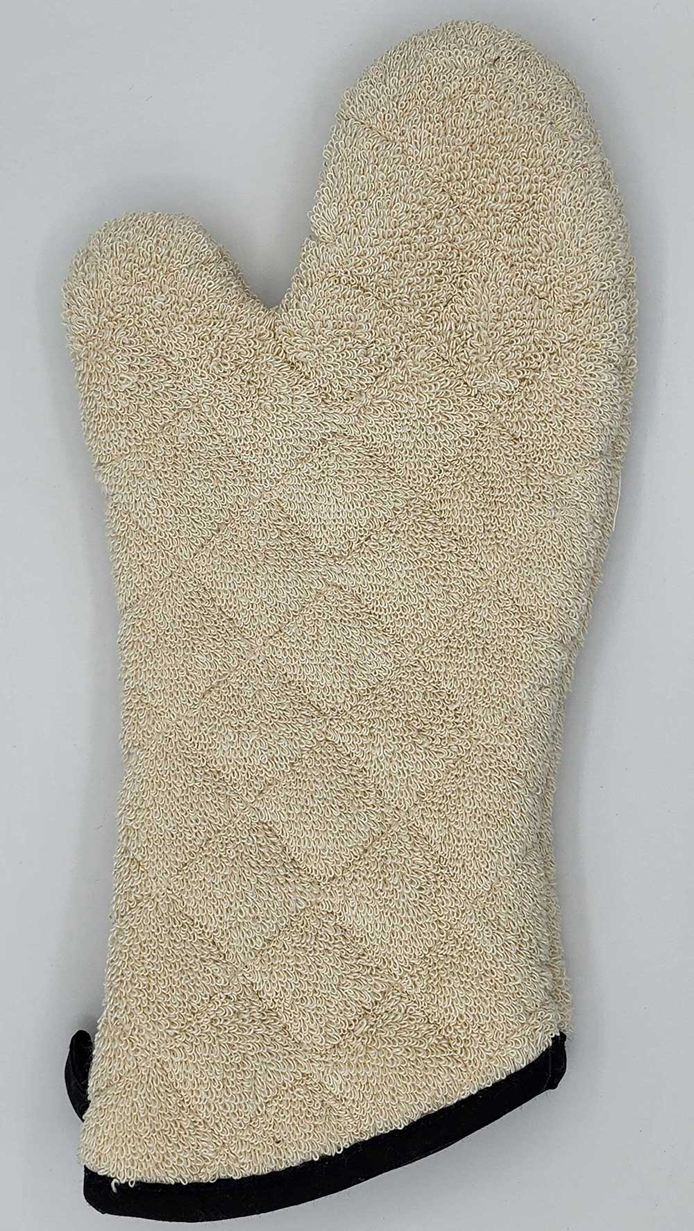 Intedge Tan Terry Washable Oven Mitt, 15 inch 