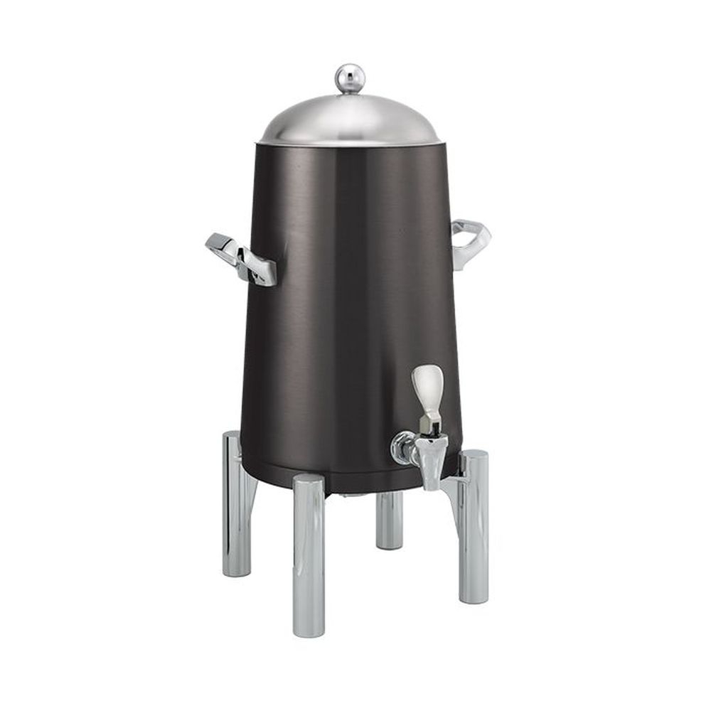 Service Ideas Flame Free Thermo Urn Metallic Elements Black Onyx Round Stainless Vacuum Insulated Urn, 3 Gallon Capacity