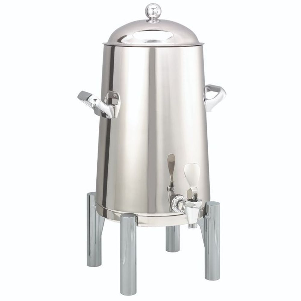 Service Ideas Flame Free Thermo Urn Round Stainless Polished Vacuum Insulated Urn , 3 Gallon Capacity
