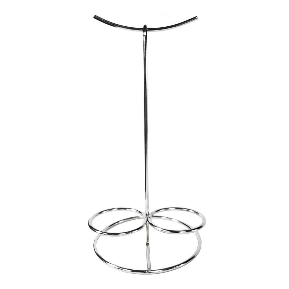 Tablecraft Mirror Finish Stainless Steel Pretzel and Onion Ring Serving Tower with Ramekin Holders, 6 x 6 x 12 inch