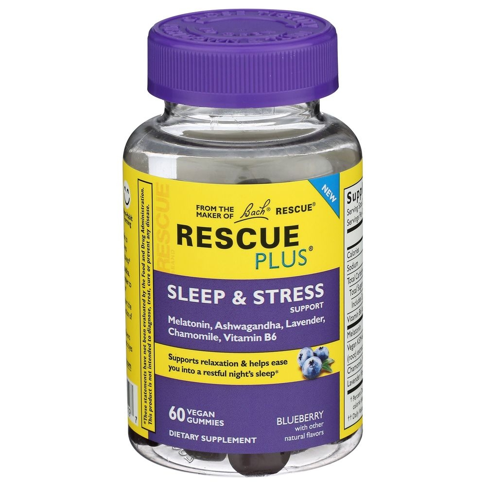 Nelson Bach Rescue Plus Sleep and Stress Support Gummies, 60 count -- 3 per case
