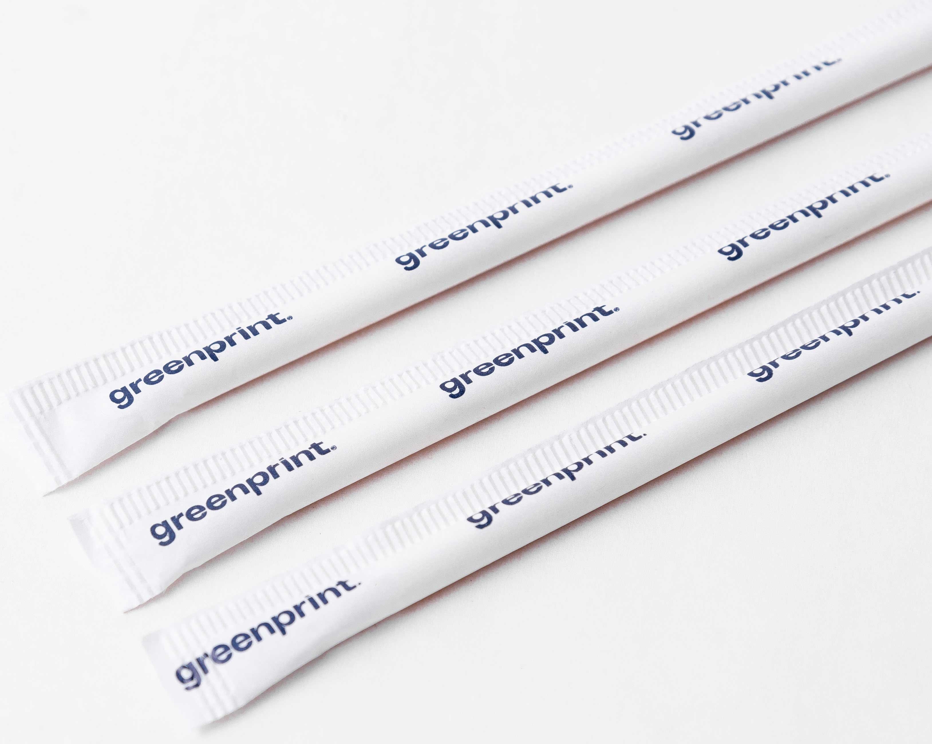 Greenprint Agave Black Wrapped Straw, 8.27 inch -- 2000 per case